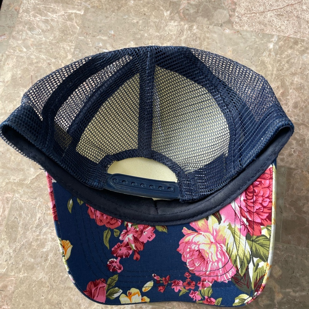 Floral Trucker Hat with Mesh Back - Picture 2 of 2